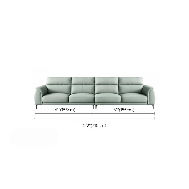 Industrial Sectional Sofa Green Pillow Top Arm Sofa for Living Room
