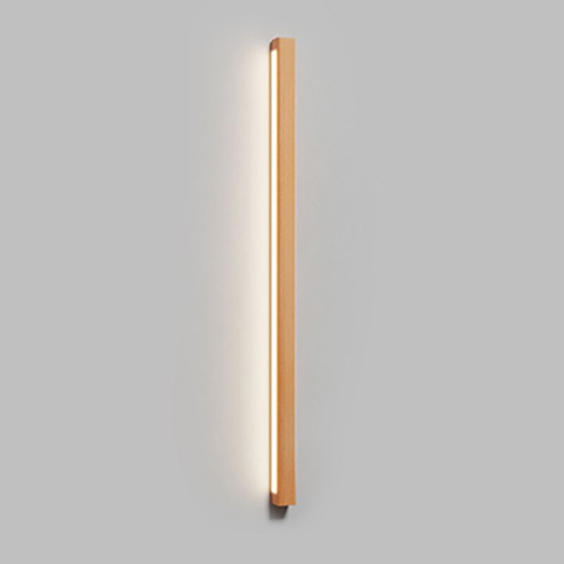Luces de pared de tocador lineal de estilo moderno madera 1 luces de espejo de tocador de luz