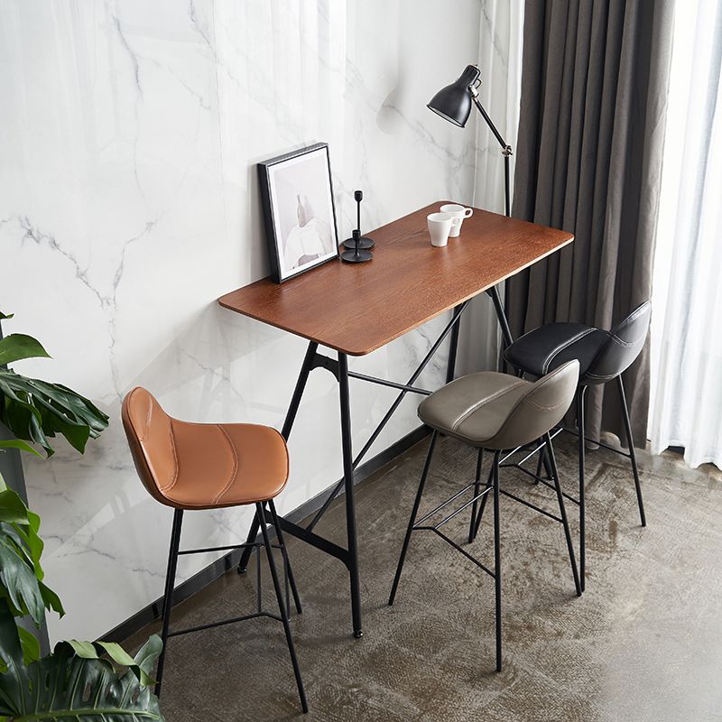 Taburetes de mostrador negro industrial taburetes de bar tapizado de hierro Bristol con asiento de cubo