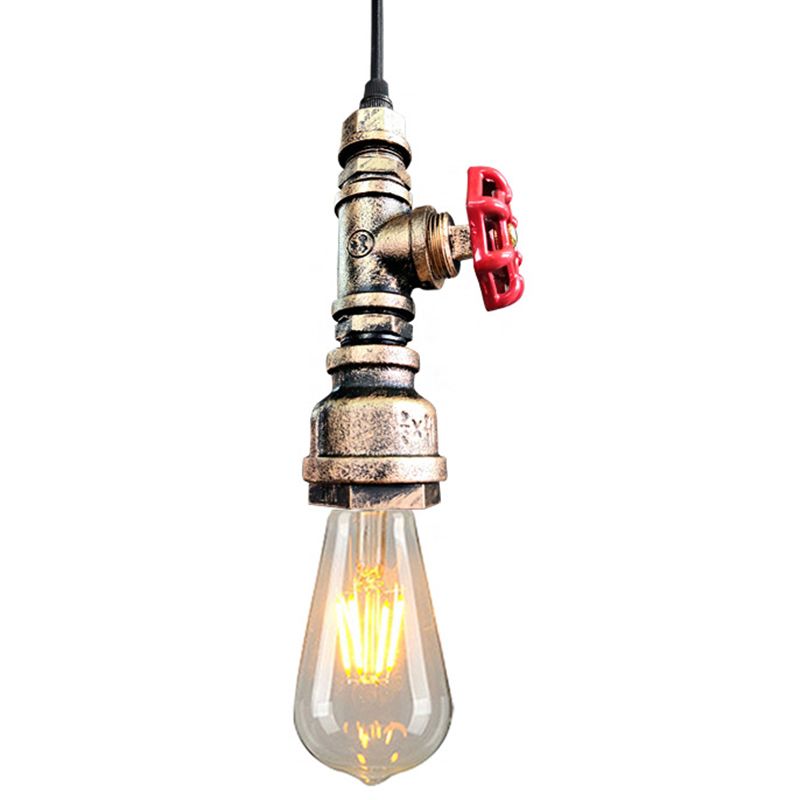 Metal Down Lighting Pendant Industrial-Style Exposed Bulb Warehouse Suspension Light