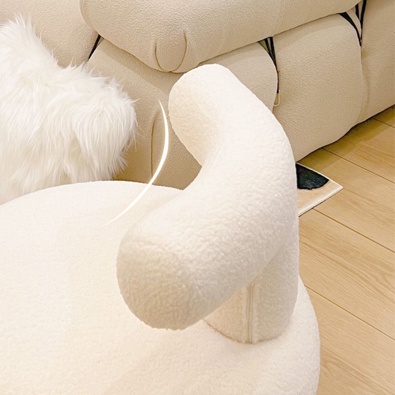 Wool Slipper Chair Modern Armless Slipper Chair for Living Room, Bedroom