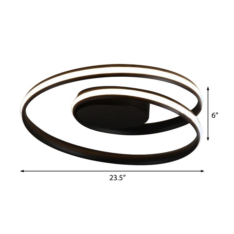 Weiß/schwarz Kreis Deckenleuchten Unterputz Moderne 18 "/23.5" Beleuchtungsarmatur für Indoor