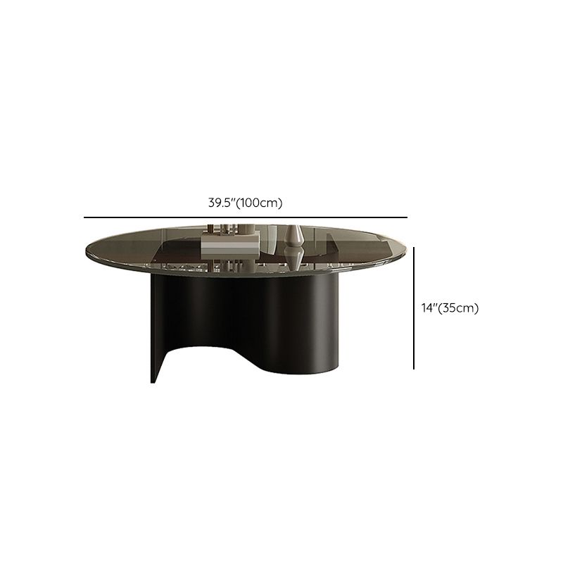 Contemporary Cocktail Table Glass Pedestal Coffee Cocktail Table