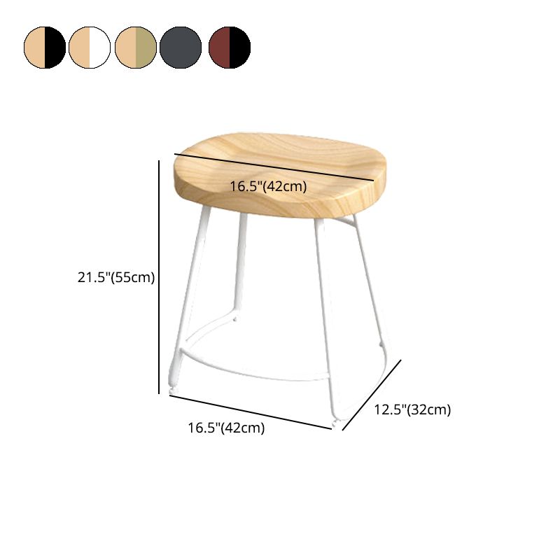 Modern Style Bar-stool with Footrest Iron Sled Legs for Kitchen Bar