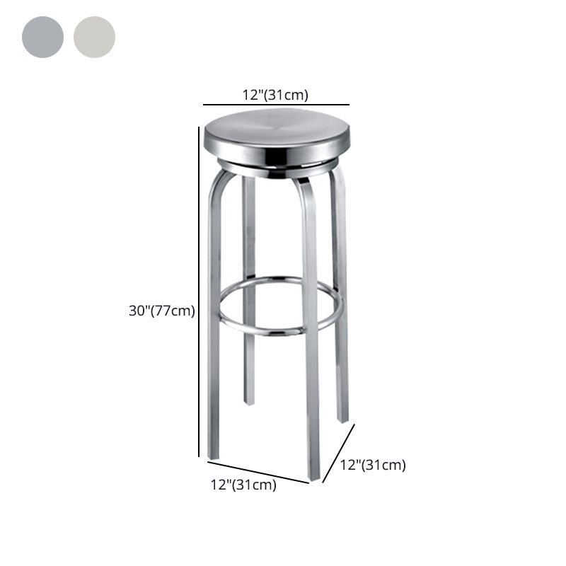 Tabouret de comptoir de tabouret de bar en métal à dossier bas de style industriel pour bar de cuisine