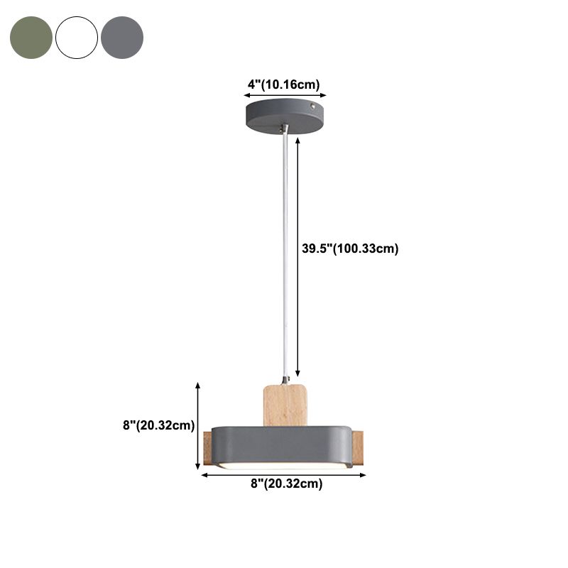 Nordic Brick Hanging Lamps Acrylic Hanging Pendant Lights for Bedroom