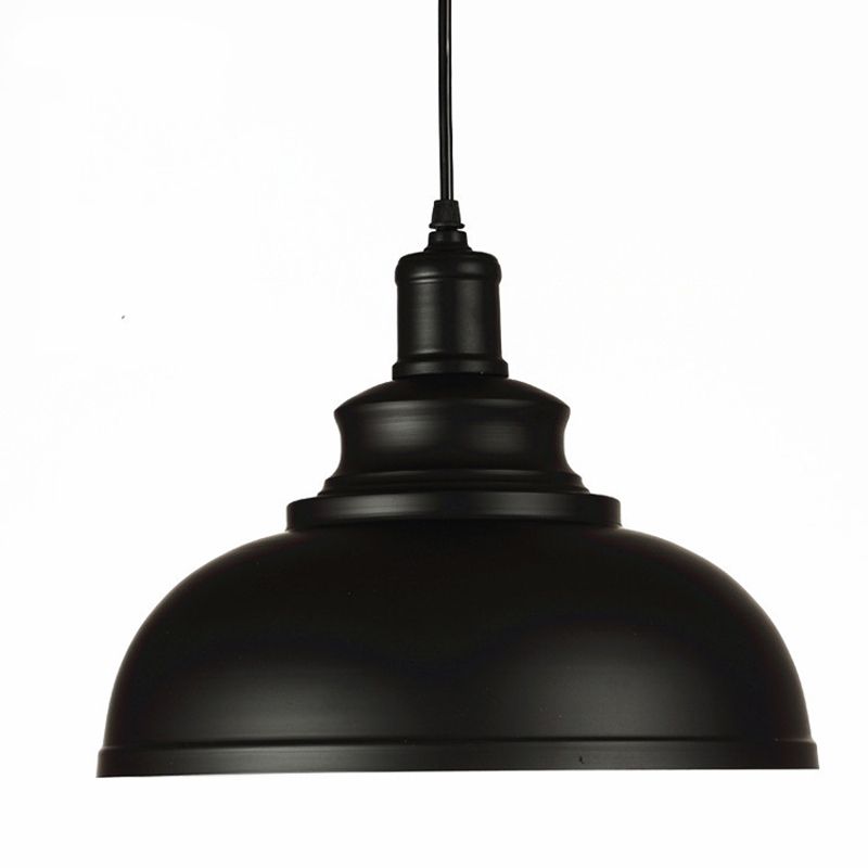 1 Luz de cúpula ligera Luz de luz colgante Luz de techo de metal de estilo industrial para restaurante