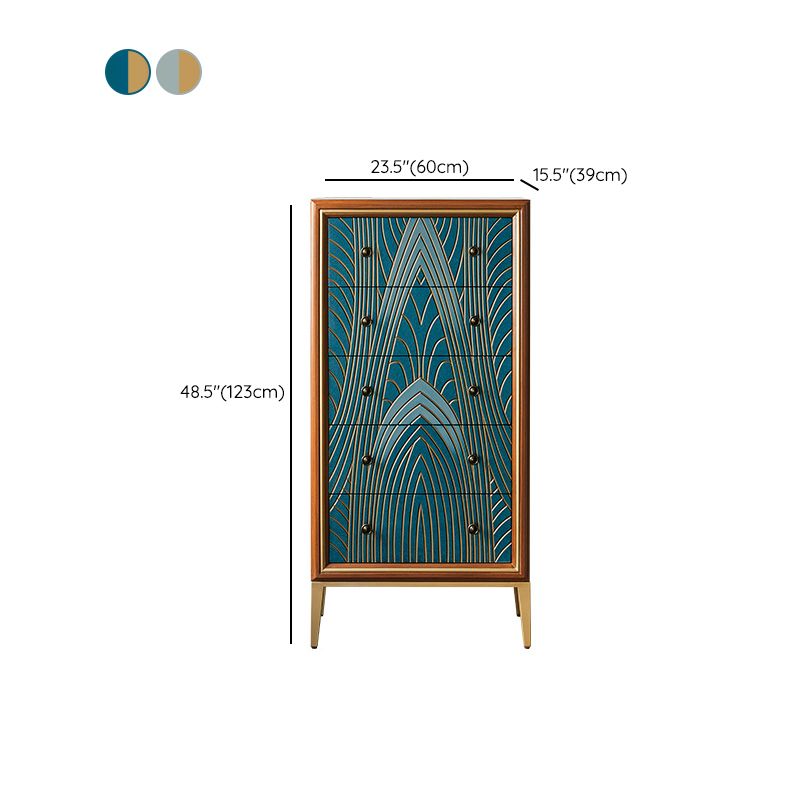 Classic Glam Storage Chest Solid Wood Dresser , 15.21 Inch Width