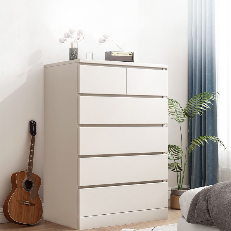 Contemporary Accent Chest with 6 Wooden Drawers Storage Chest