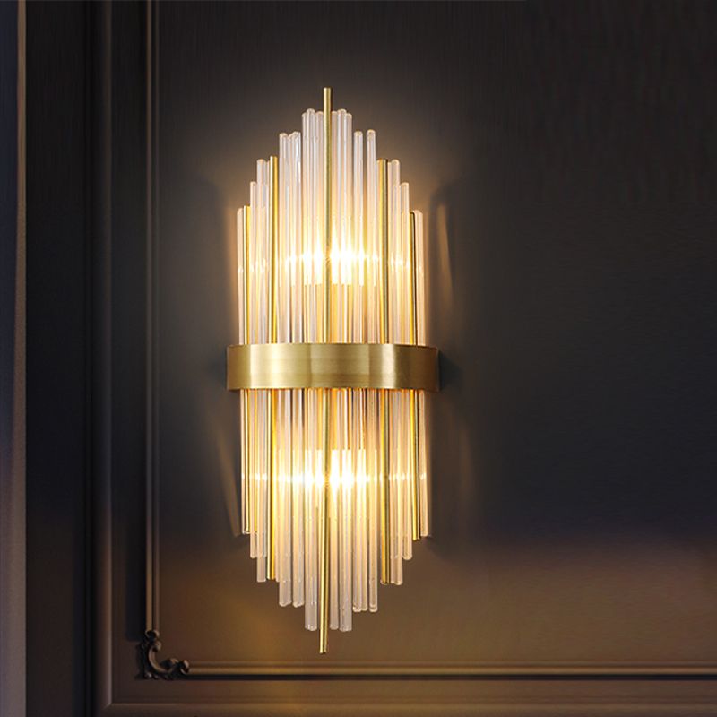 Postmoderne Kristallwandleuchten Metallwandmontage Leuchte für Wohnzimmer