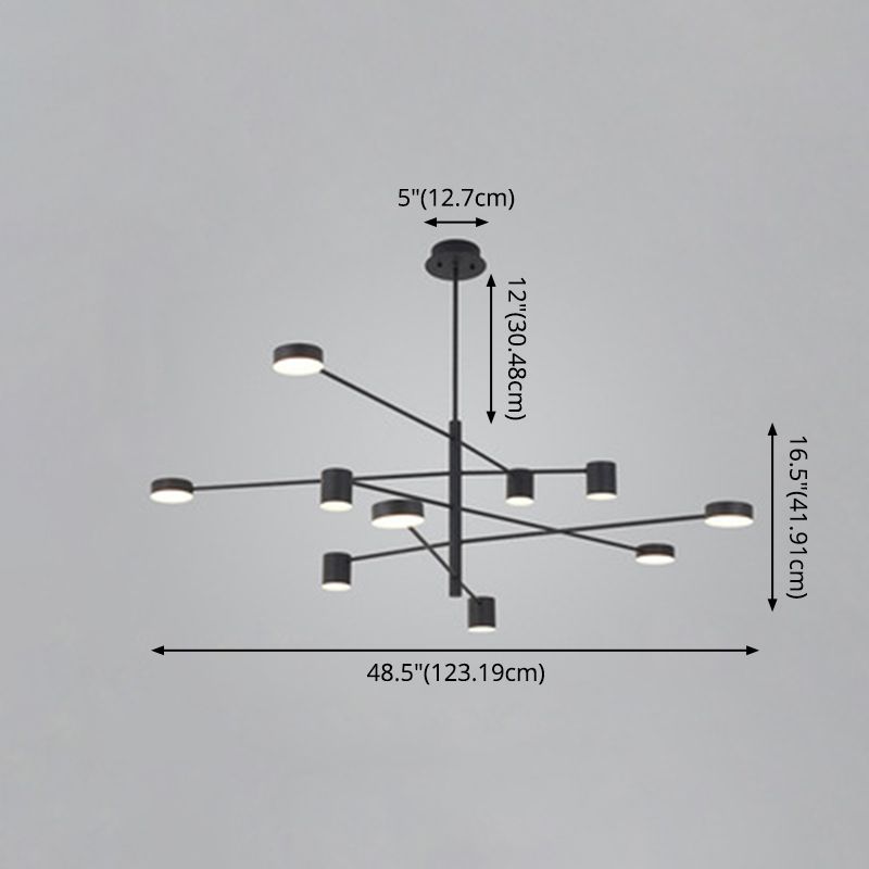 Lampada del lampadario Sputnik Lampada in metallo contemporaneo lampada a sospensione per soggiorno