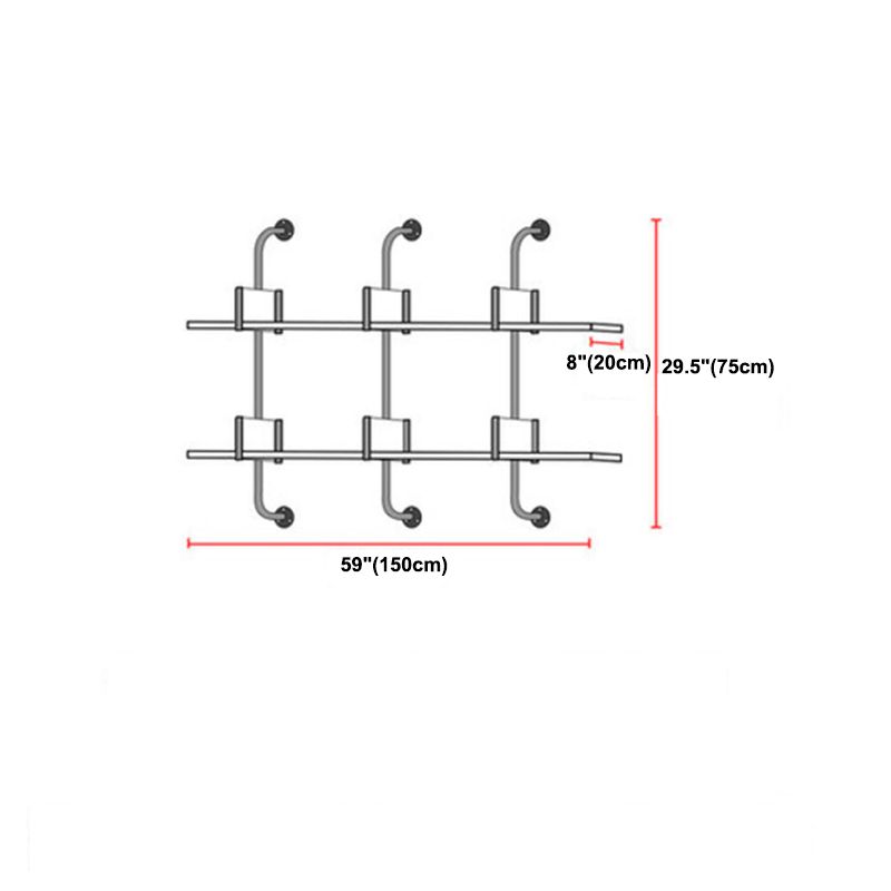 Wall Mounted Storage Bookshelf Nordic Style Bookcase with Shelves