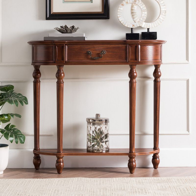 Victorian Wood Console Table Free Form Console Sofa Table for Hall