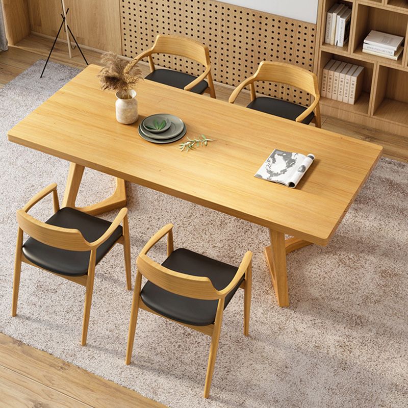 Modern 1/5/7 Pieces Dining Set Rectangle Pine Wood Dining Table for Kitchen Dining Room
