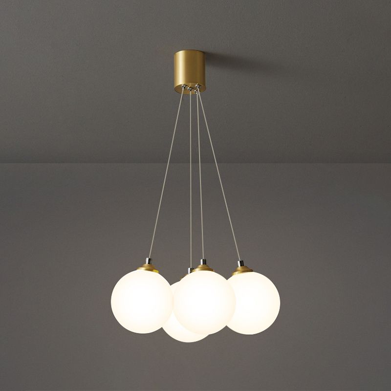 Luz de colgante de globo de cobre en la moderna lámpara colgante de vidrio de vidrio de lujo