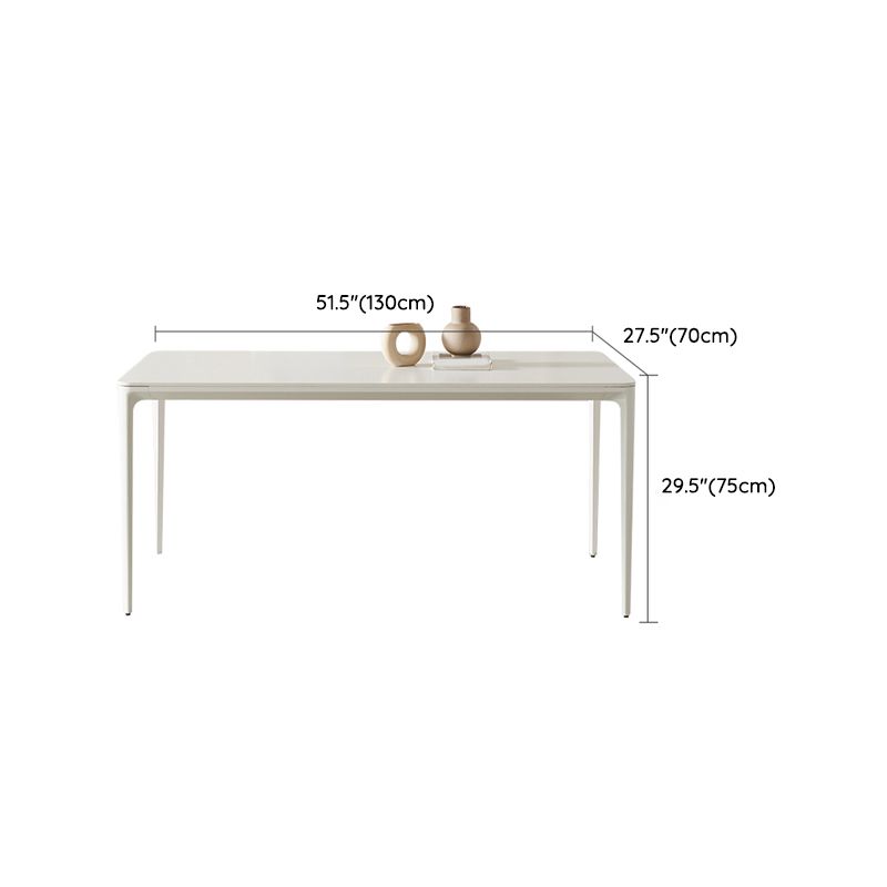 Glam 1/2/5 Pieces Furniture Sintered Stone Dining Set in White