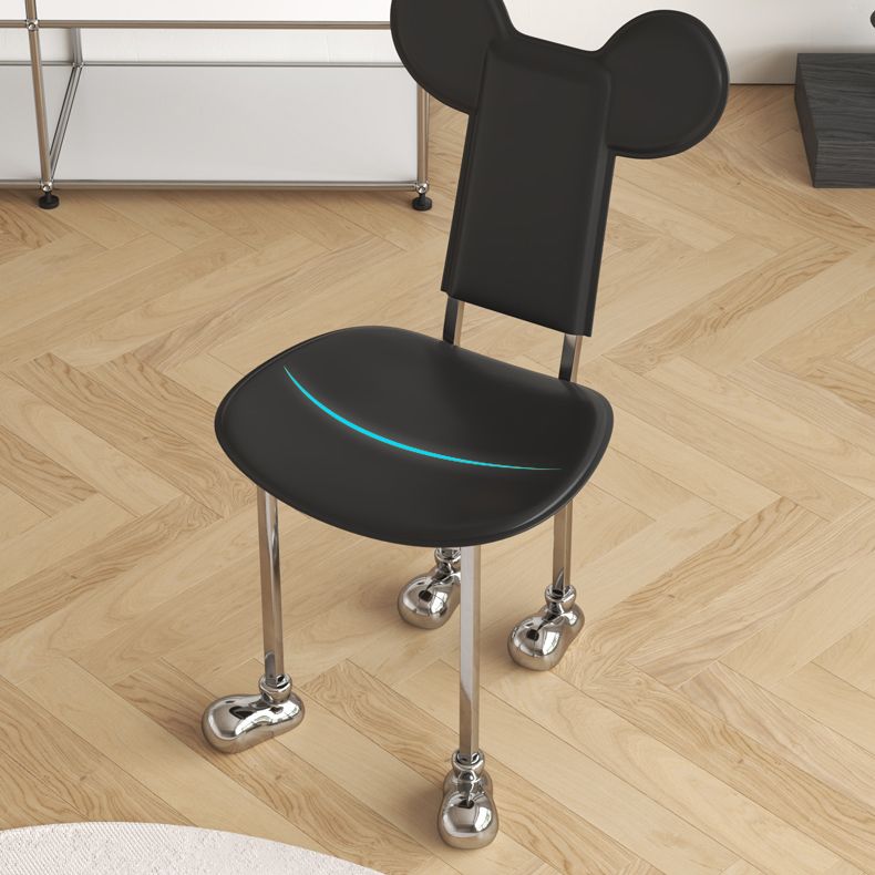 Stainless Steel Frame Dining Side Chair Indoor Upholstered Side Chair