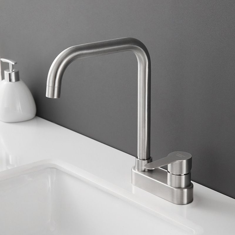 Modern Style Vessel Faucet Stainless Steel Single Handle High Arc Vessel Faucet