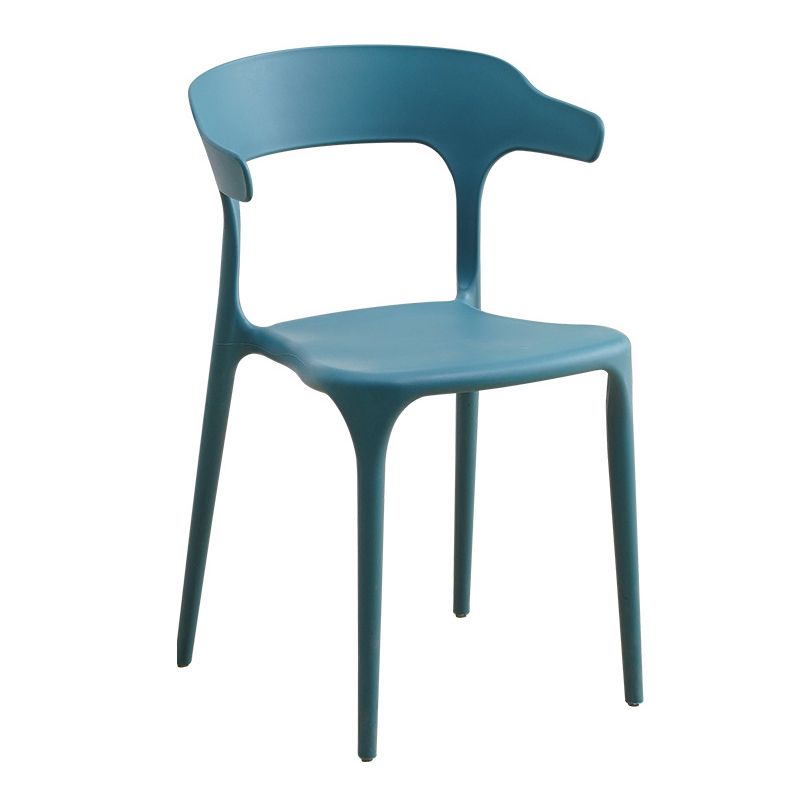 Kunststoff moderner Küchenseitenstuhl 20 '' breiter mattes Finish Armstuhl mit 4 Beinen