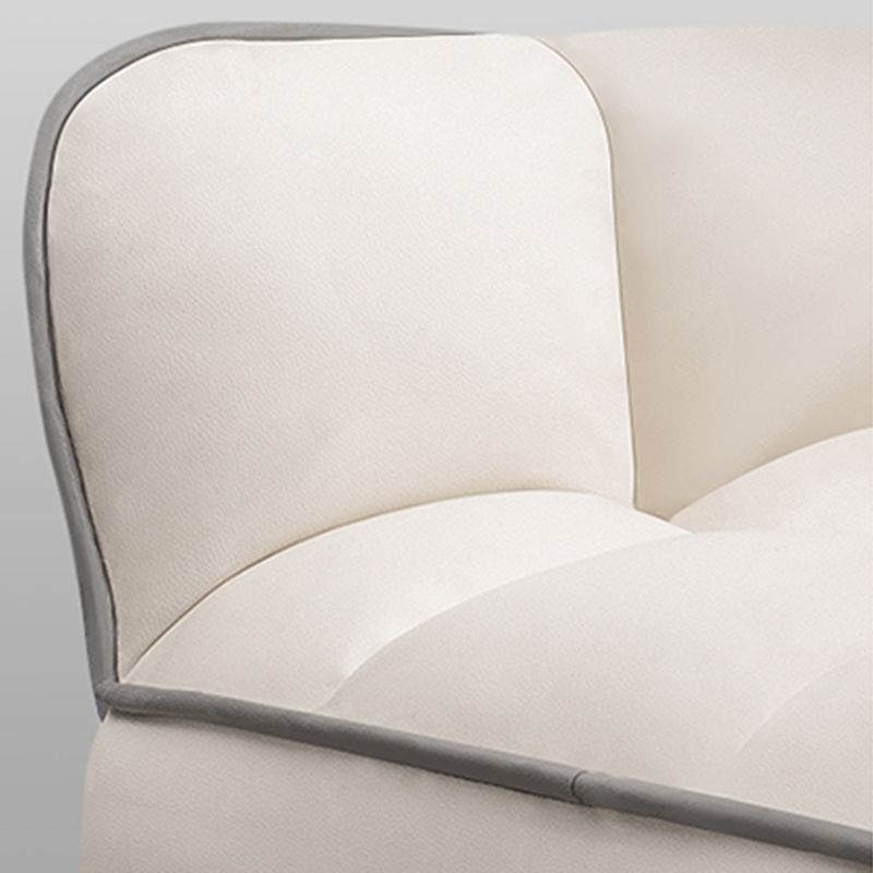 PU Leather Arm Chair 30.70" L x 20.86" W x 39.37" H Biscuit Back Accent Armchair