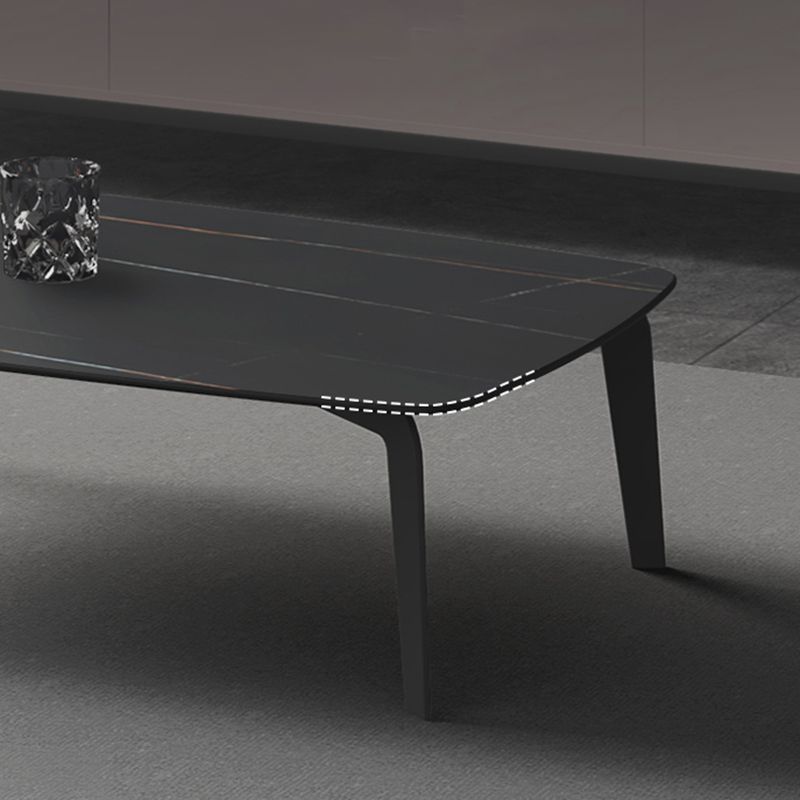 Rectangular Slate 4 Legs Coffee Table 16.5" High Stone 1 Single Cocktail Table