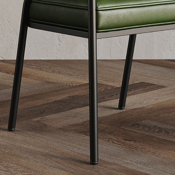 Glam Style Indoor Arm Chair Open Back 21.65" Wide Dining Chair
