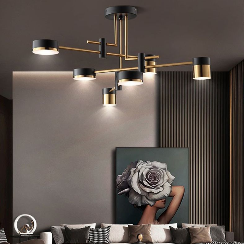 Simplicity LED Appeding Appeding Gold Gold ombreggiate lampadario appeso con tonalità metallica