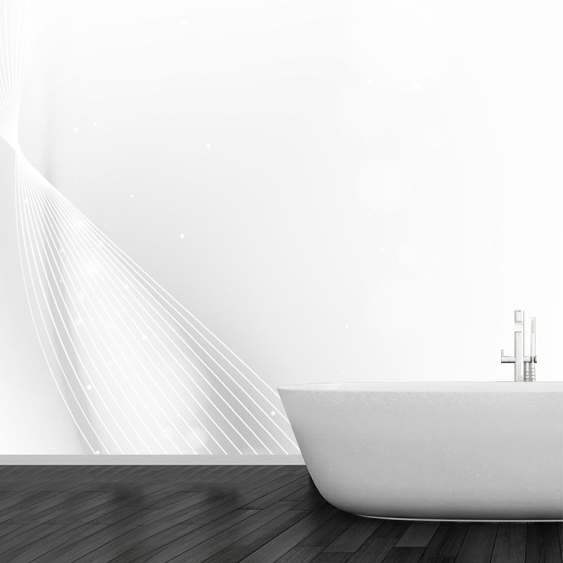 Illustration Sketch Eye Murals Decal for Bedroom, Black-White, Personalized Size