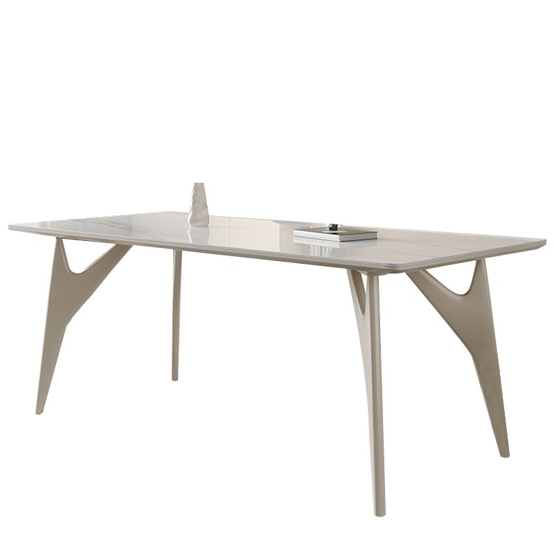 Contemporary Kitchen Dinner Table 4 Legs Rectangle Dining Table