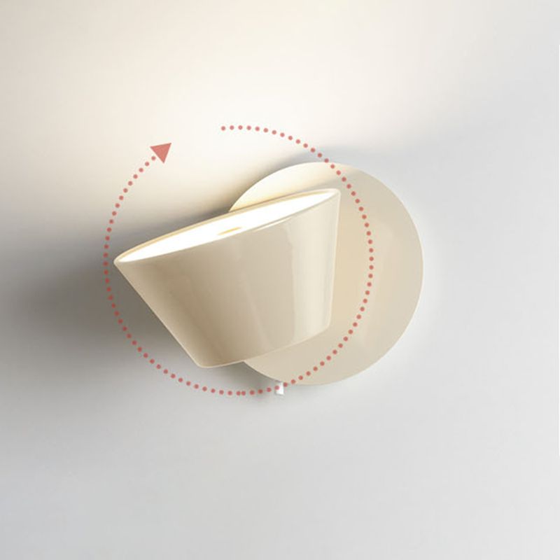 Modern Simple Metal Wall Light Cone Shape Rotatable Wall Lamp for Living Room