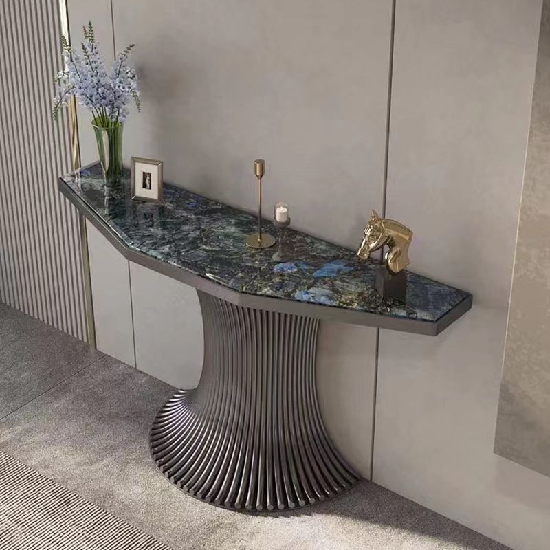 Geometric Shape Contemporary Console Table Stone Console Sofa Table for Hall