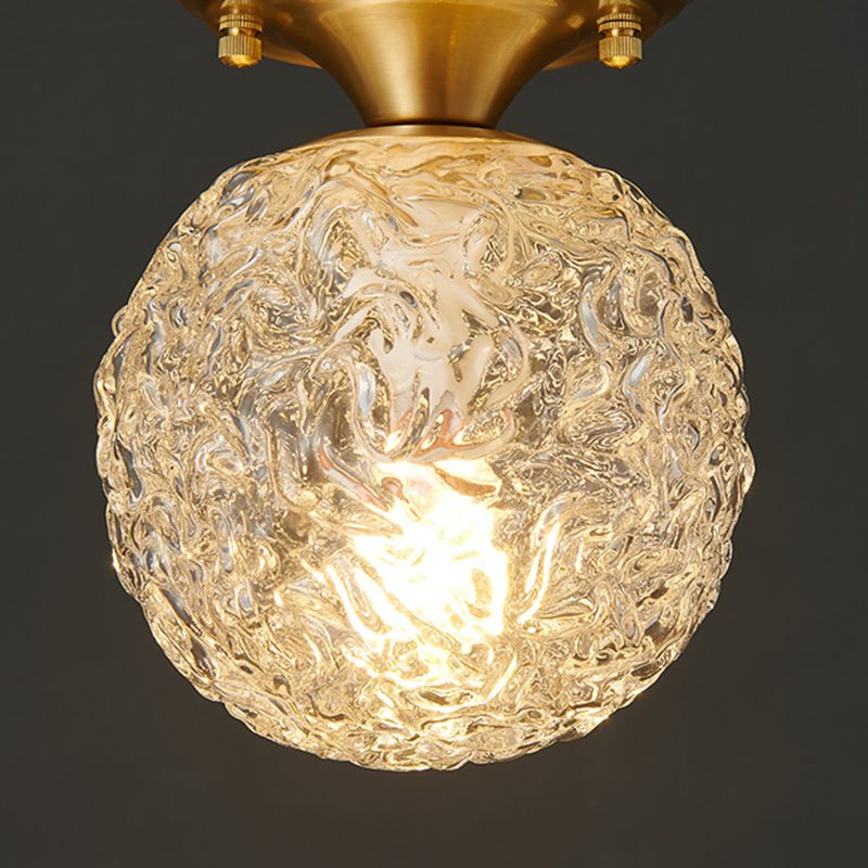 Modern Style Spherical Shape Ceiling Light Glass 1 Light Ceiling Light for Restaurant