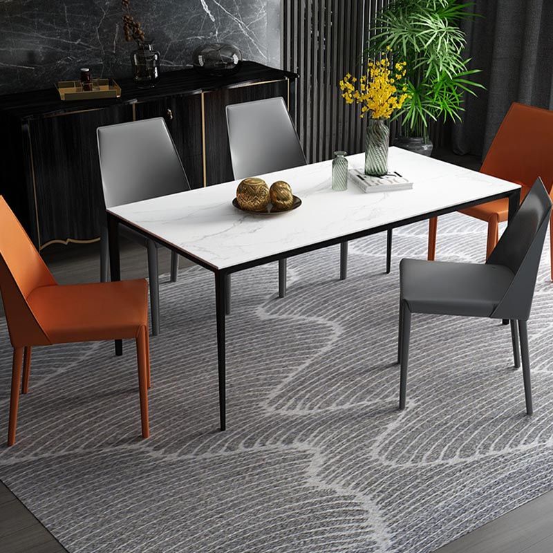 Modern Kitchen Leather Dining Chair Parsons Chair in Matte Finish for Home