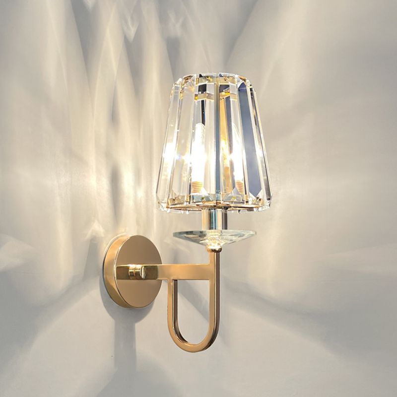 Luces de apliques geométricas de estilo contemporáneo Cristal 1 luces de pared ligeras