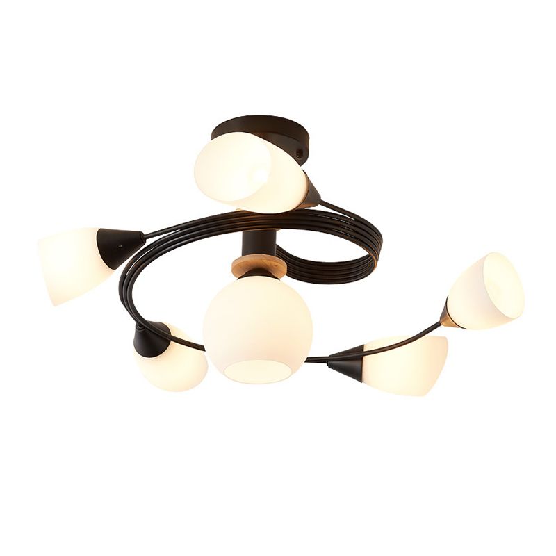 Metal Geometric Flush Mount Lights Contemporary Style Multi Lights Flush Mount Fixture
