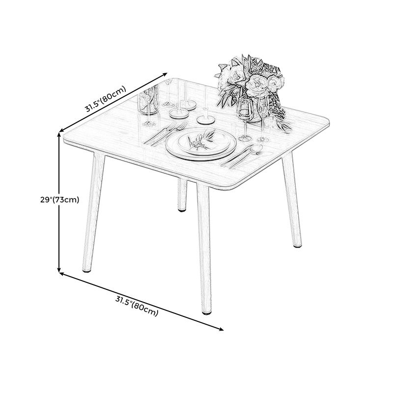 Modern Style Density Plank Wood/white Top Solid Wood Leg Coffee Table
