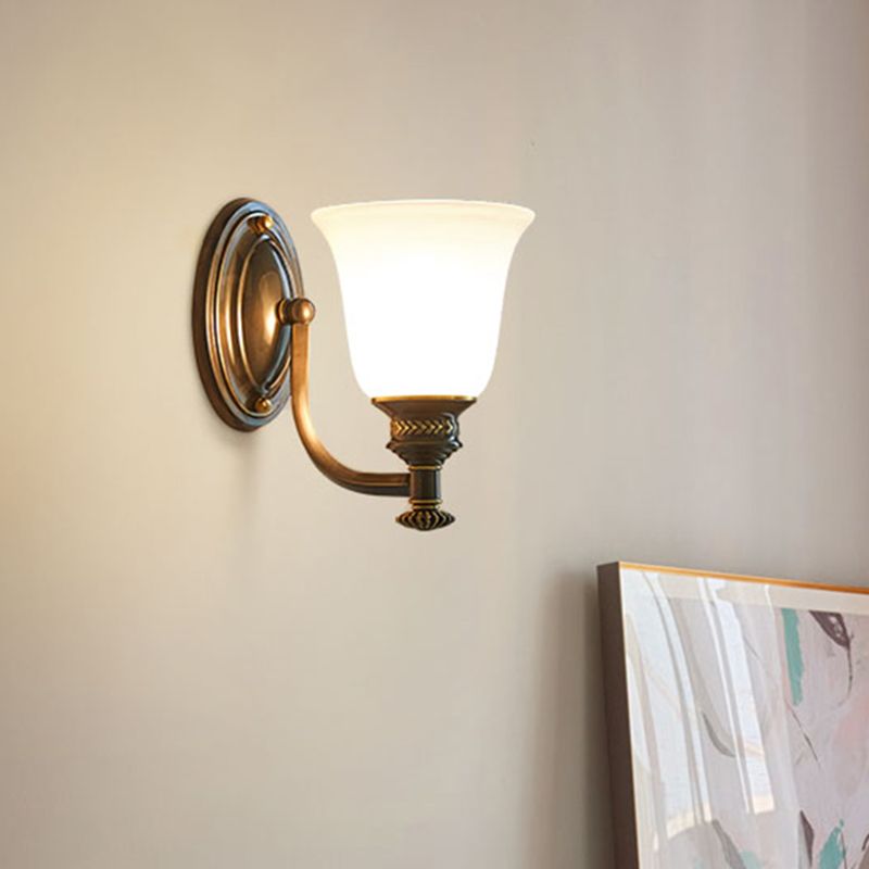 Bell Shade Grosted Glass Wall Lightture