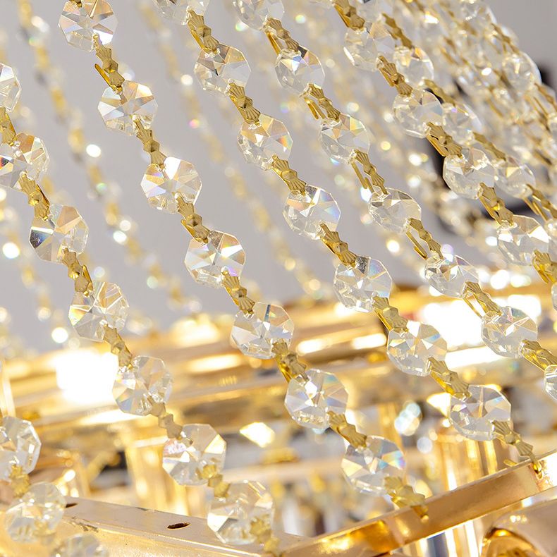Lampadario in perline di cristallo luce tradizionale stile tradizionale lampadario appeso per soggiorno