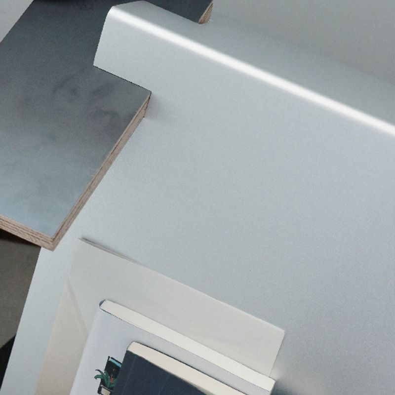 Scandinavian Engineered Wood Bookcase Standard Closed Back Bookshelf