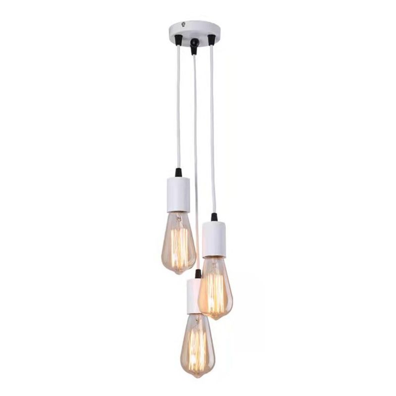 Lampada sospesa a 3 luci vintage industriale Light a sospensione in ferro battuto per spazi interni