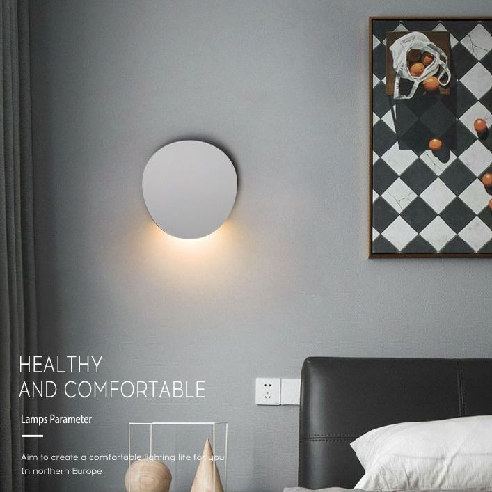 Luz de la pared curva Malimalista LED de metal LED al aire libre Luz de luz montada en la pared