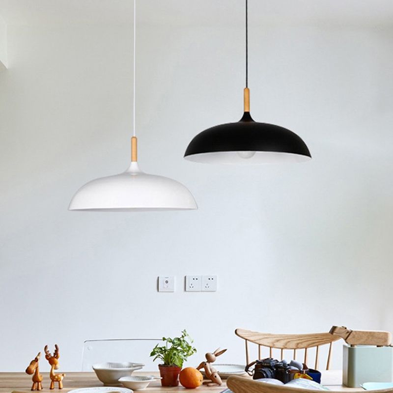 Circle Pendant Lighting Fixture Minimalist Metal Down Lighting Pendant for Bedroom