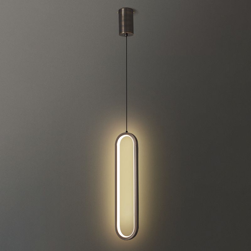 Koper LED lineair hanglampje in moderne luxe stijl acrylhangende lamp voor binnenruimtes