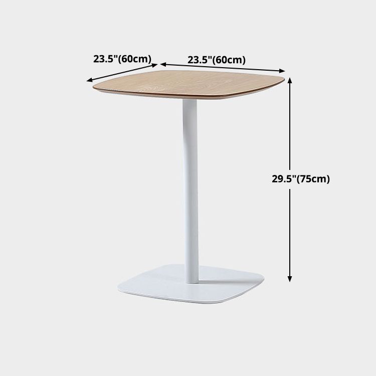 Metal Industrial Dining Table Manufactured Wood Top Table with Pedestal Base