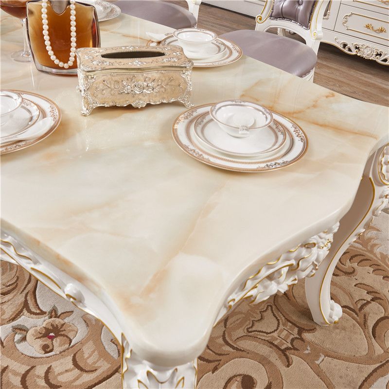 Victoria Style Rectangle Table Set 1/2/7 Pieces Dining Set for Home