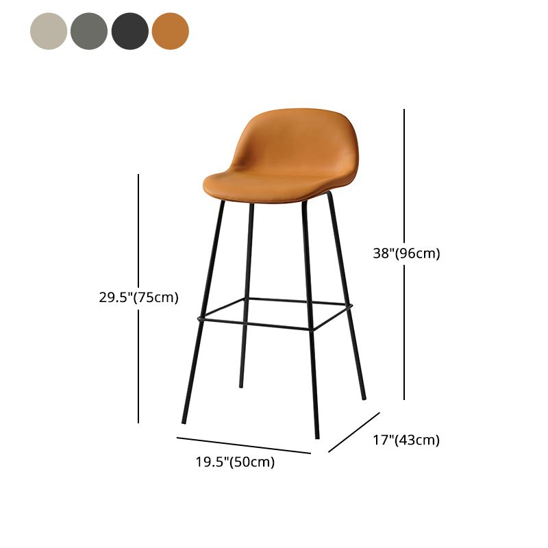 Scandinavian Style Bar-stool with Bucket Seat Counter Stool for Restaurant Bar