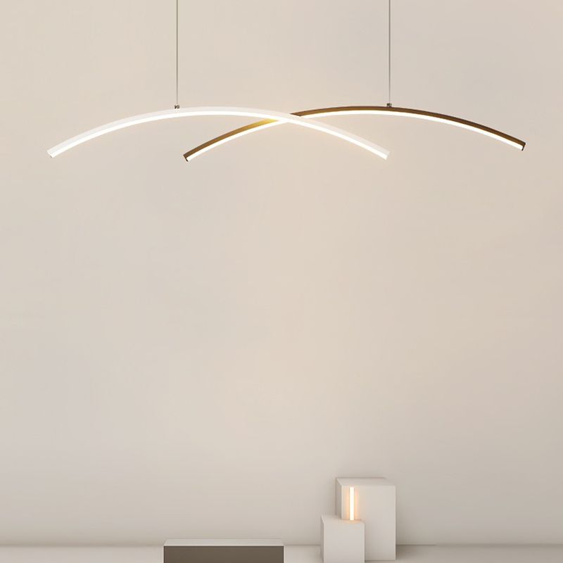 Black/White Kitchen Island Lighting Contemporary LED Ceiling Light for Home