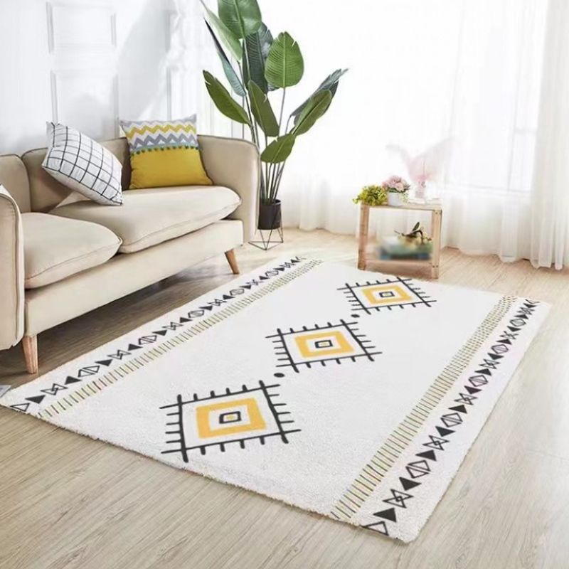 Morocco Carpet Tribal Pattern Rug Polyester Stain Resistant Area Carpet for Home