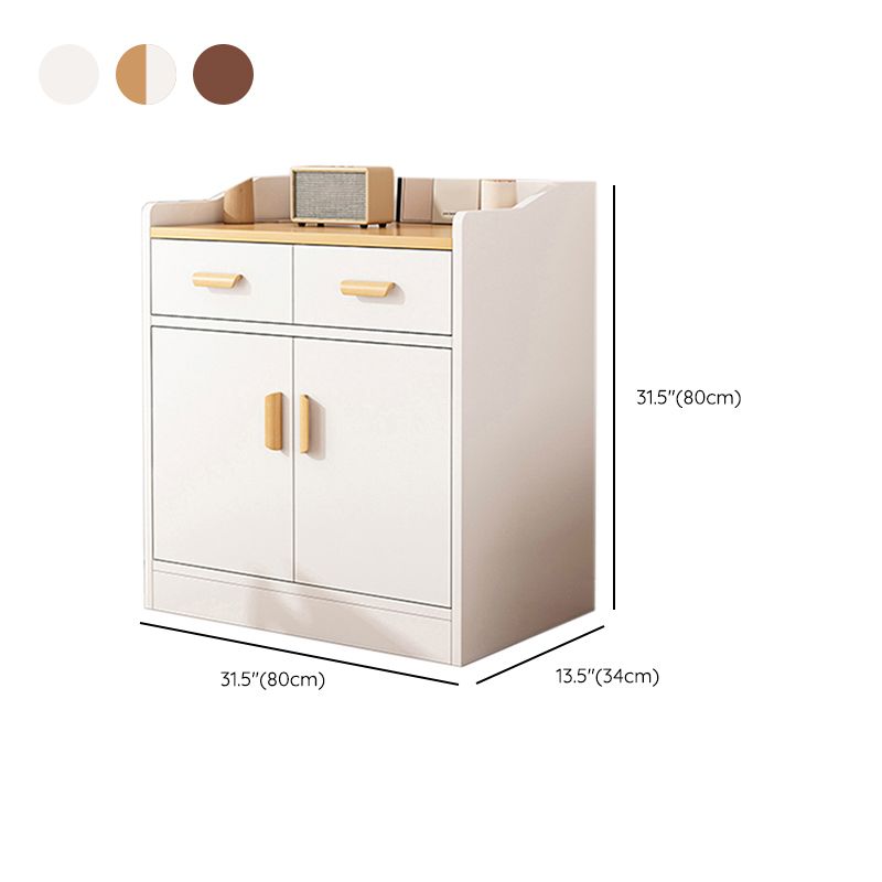 Modern Rectangle Accent Cabinet Bar Pulls Accent Cabinet with Drawer