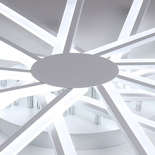 Line Shape LED Ceiling Lamp Modern Iron Flush Mount for Living Room Bedroom